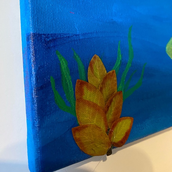 Under the Sea Original Fish Painting 16” x 12” Handmade Home Decor Art - Picture 3 of 12